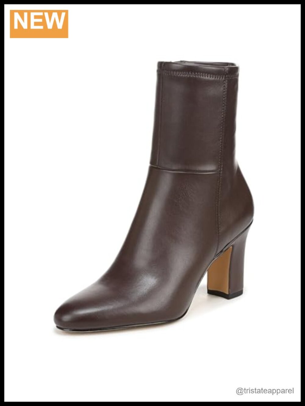 Franco Sarto Ankle Booties Block Heel Almond Toe Side Zip Women's Boots